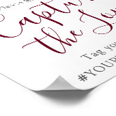 Waterverf Floral Wedding Hashtag Poster (Hoek)