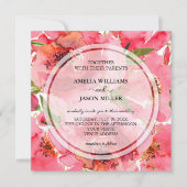 Waterverf Floral Wedding Invitations (Voorkant)