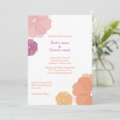 Waterverf Floral Wedding Invitations Kaart (Staand voorkant)