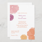 Waterverf Floral Wedding Invitations Kaart (Voorkant / Achterkant)