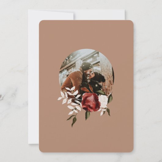 Waterverf Floral Wedding Invitations Save The Date (Achterkant)