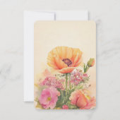 Waterverf Floral Wedding Kaart (Achterkant)