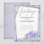  Waterverf Floral Wedding Kaart (Voorkant / Achterkant)