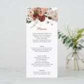 Waterverf Floral Wedding Menu (Staand voorkant)