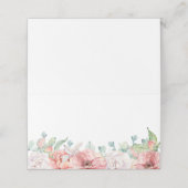 Waterverf Floral Wedding Place Cards (Buitenkant ongevouwen)