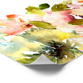 Waterverf Floral Wedding Poster zomertuin (Hoek)