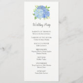 Waterverf Floral Wedding Programma (Achterkant)