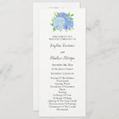 Waterverf Floral Wedding Programma (Voorkant / Achterkant)