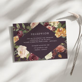 Waterverf Floral Wedding Reception Rustic Bloom Informatiekaartje