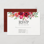 Waterverf Floral Wedding RSVP (Voorkant / Achterkant)
