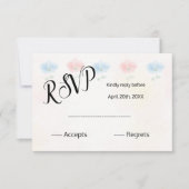 Waterverf floral Wedding RSVP CARD (Voorkant)