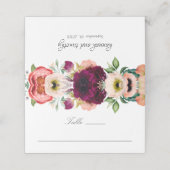 Waterverf Floral Wedding Rustic Boho (Buitenkant ongevouwen)