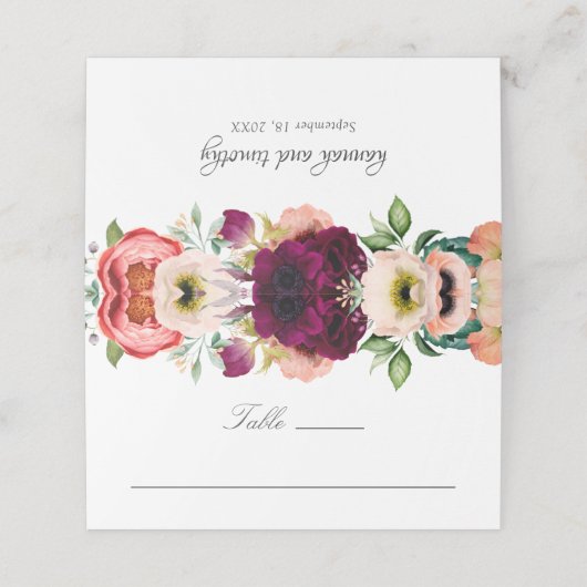 Waterverf Floral Wedding Rustic Boho (Buitenkant ongevouwen)