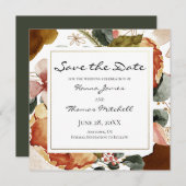 Waterverf Floral Wedding Save The Date (Voorkant / Achterkant)