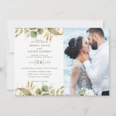 Waterverf Floral Wedding Summer Garden Kaart (Voorkant)