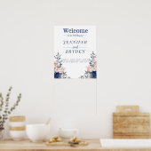 Waterverf Floral Wedding Summer Garden Poster (Keuken)