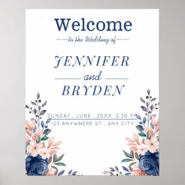 Waterverf Floral Wedding Summer Garden Poster