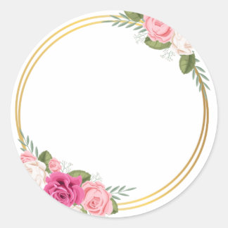 Waterverf Floral Wedding Summer Garden Ronde Sticker