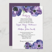 Waterverf Floral Wedding Uitnodiging (Voorkant / Achterkant)