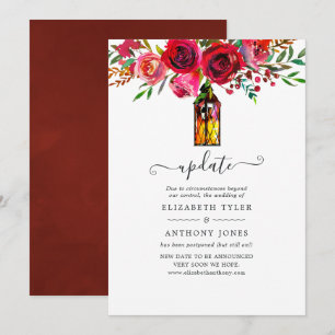 Waterverf Floral Wedding Update Kaart