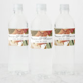 Waterverf Floral Wedding Waterfles Etiket (Flessen)
