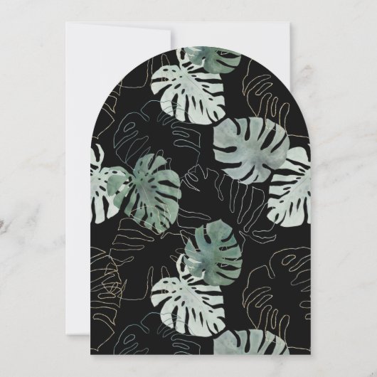 Waterverf Floral Wilde Zebra Dertigendertigste ver Kaart (Achterkant)