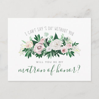 Waterverf Floral wordt u ereheer Uitnodiging Briefkaart