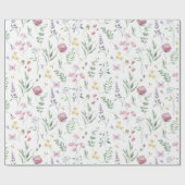 Waterverf floral Wrapping Paper Cadeaupapier (Vlak)