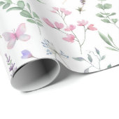 Waterverf floral Wrapping Paper Cadeaupapier (Rol Hoek)