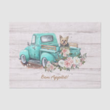  Waterverf Floral & Yorkshire Terrier Dog