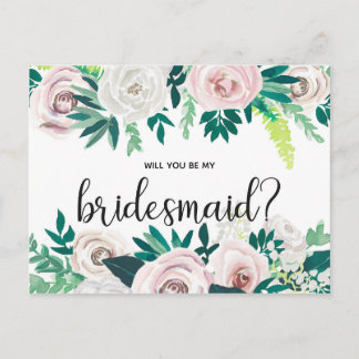 Waterverf Floral zal je mijn briefkaart zijn