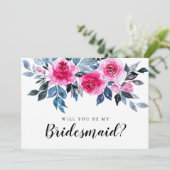 Waterverf Floral zal je mijn briefkaart zijn (Staand voorkant)
