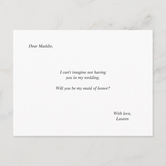 Waterverf Floral zal je mijn eerbetoon zijn Uitnodiging Briefkaart (Achterkant)