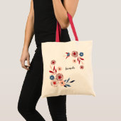 Waterverf florale bouquet, gepersonaliseerde canva tote bag (Voorkant (product))
