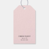 Waterverf florale bouquet in roze Hartelijk dank Cadeaulabel (Achterkant)