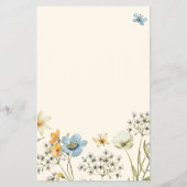 Waterverf florale bridale doucheuitnodiging flyer (Achterkant)