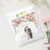 Waterverf florale bruiloft elegant modern bedankzakje (Gezegeld)