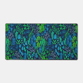 Waterverf florale doedels donkere achtergrond bureaumat (Voorkant)