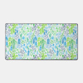 Waterverf florale doodles wit bureaumat (Voorkant)