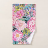 Waterverf florale illustratie bad handdoek (Handdoek)