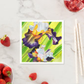 Waterverf florale irisbloem servet (Insitu)