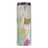 Waterverf florale kleurstof Th Thermosbeker (Achterkant)
