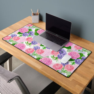 Waterverf florale patroon bureaumat
