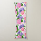 Waterverf florale patroon lichaamskussen (Voorkant Verticaal)