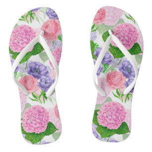 Waterverf florale patroon teenslippers