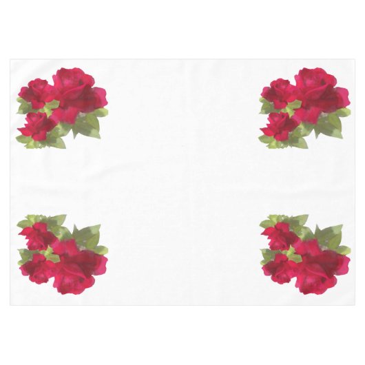 Waterverf florale rozen Tablecloth Tafelkleed (Voorkant (Horizontaal))