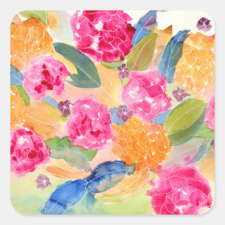 waterverf florale sticker