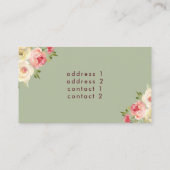 waterverf florale violist visitekaartje (Achterkant)