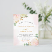 Waterverf floralen bruinkroze (Staand voorkant)