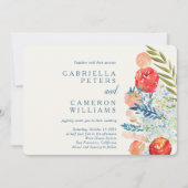  Waterverf Florals Boho Garden Wedding Kaart (Voorkant)